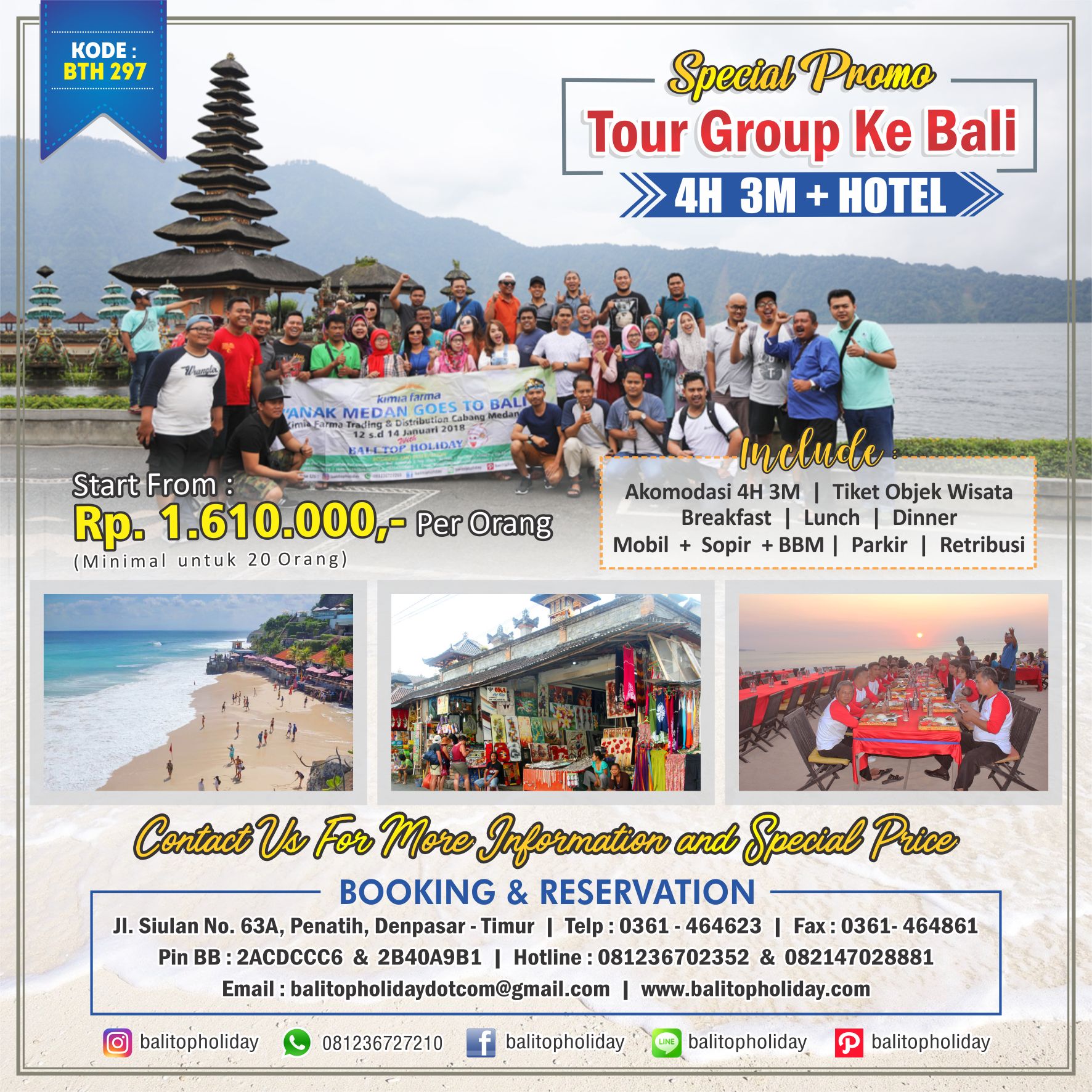Paket tour group murah BTH 297