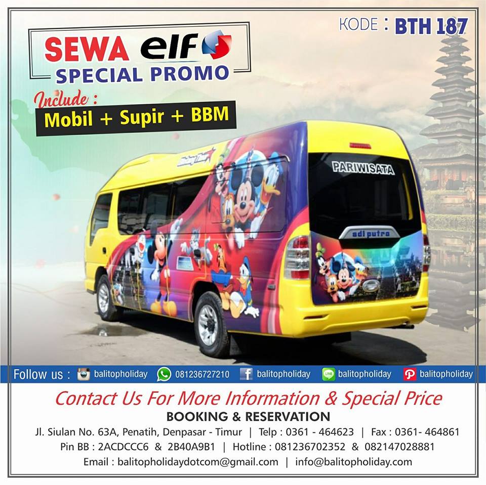 sewa elf di bali