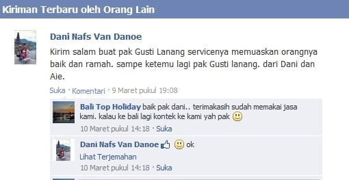 testimoni dari FB