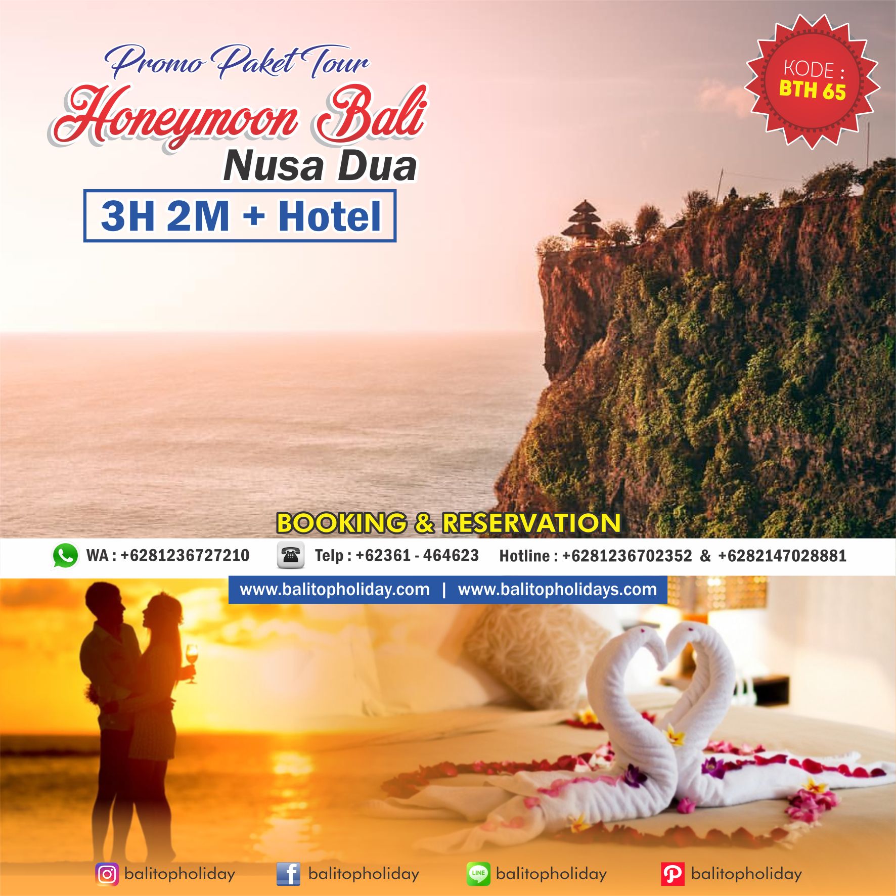 PAKET TOUR HONEYMOON BALI NUSA DUA