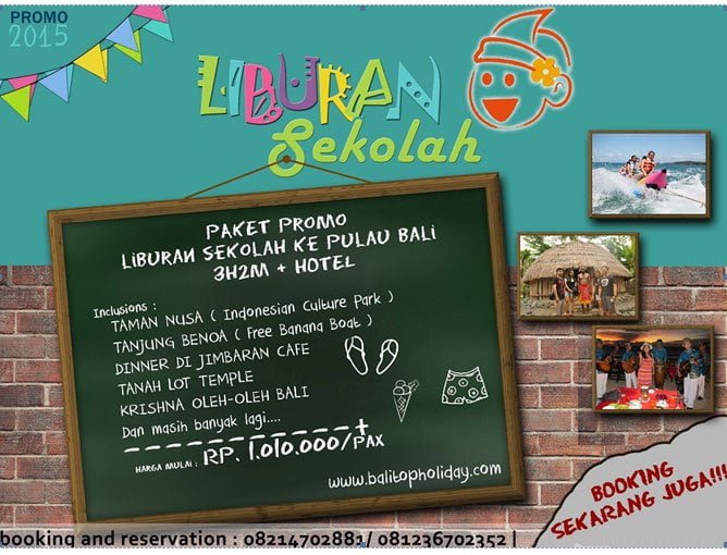 Paket Liburan Sekolah ke Bali