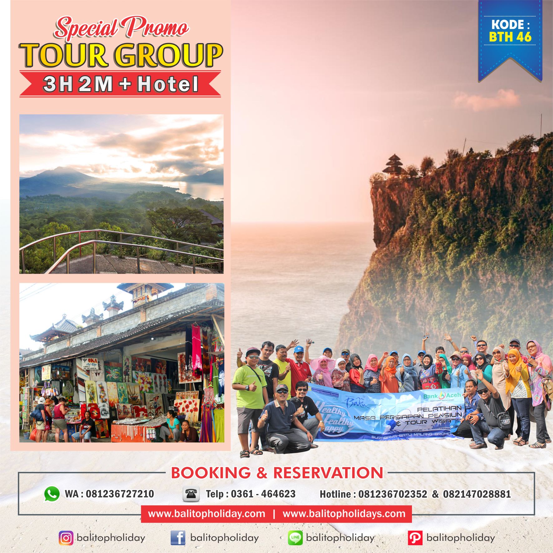 Paket tour group bali 3H 2M