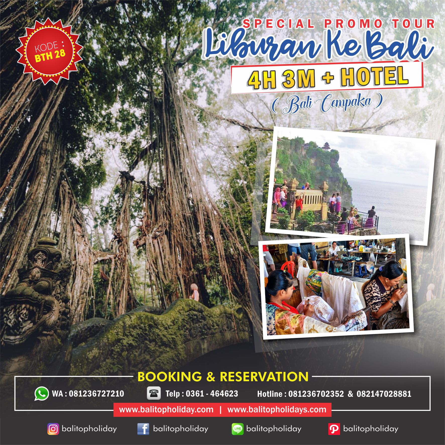 PAKET TOUR Bali 4 hari 3 Malam