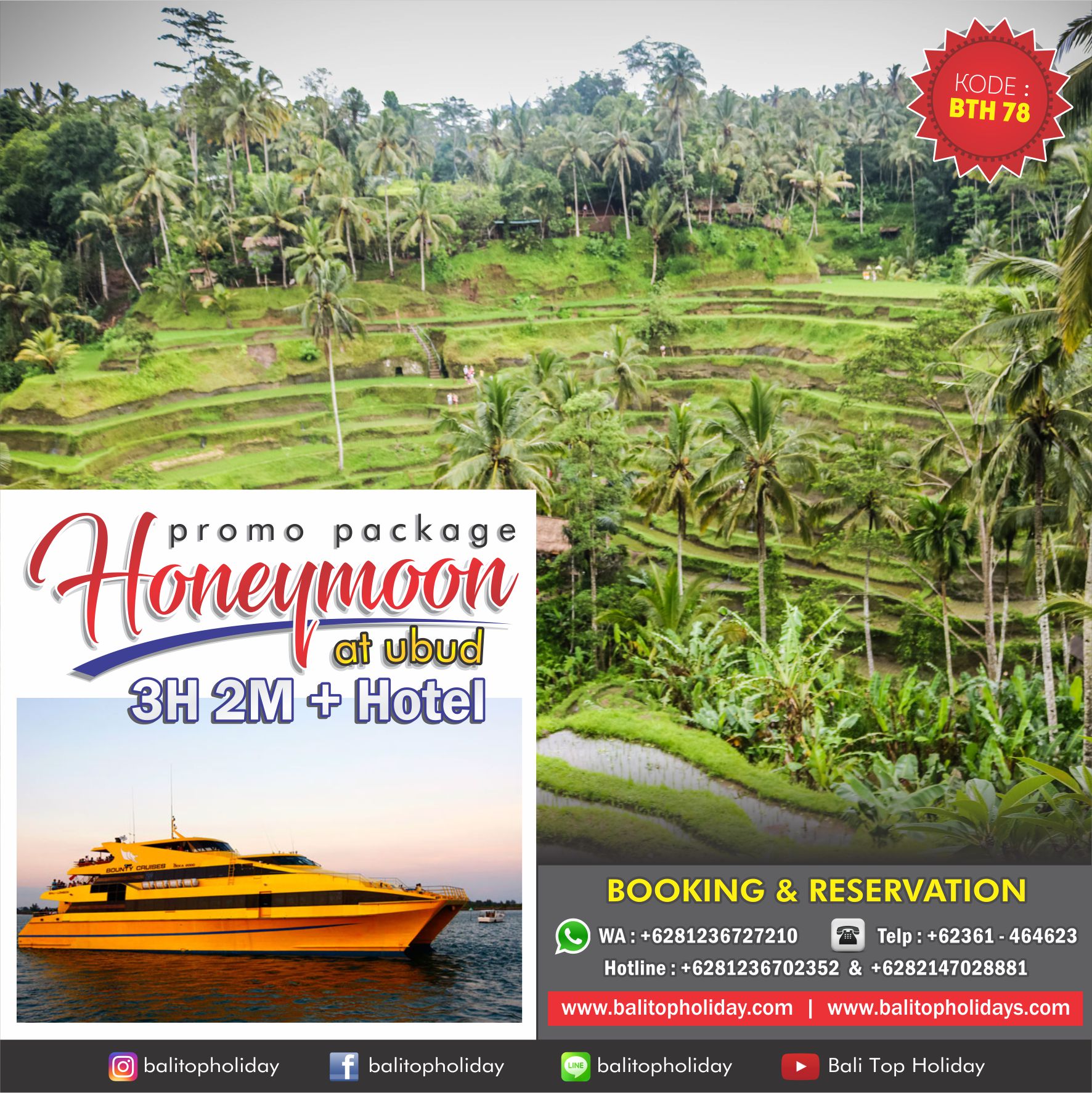 Paket Honeymoon Ubud 3H2M