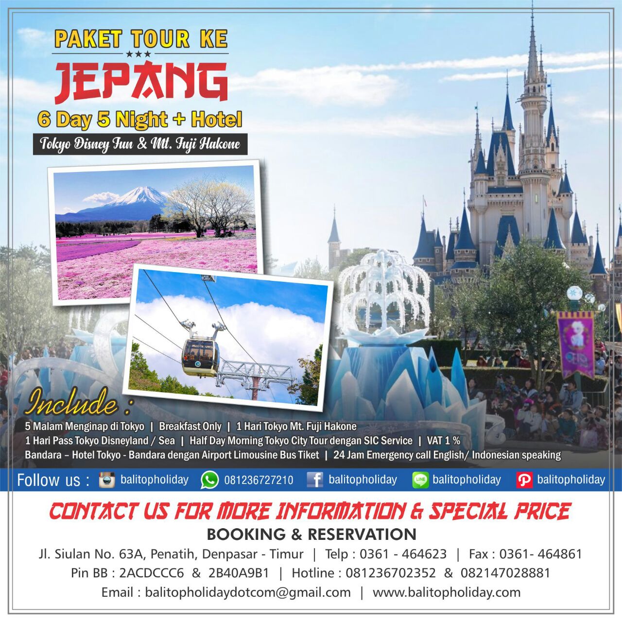 Paket jepang 6D5N