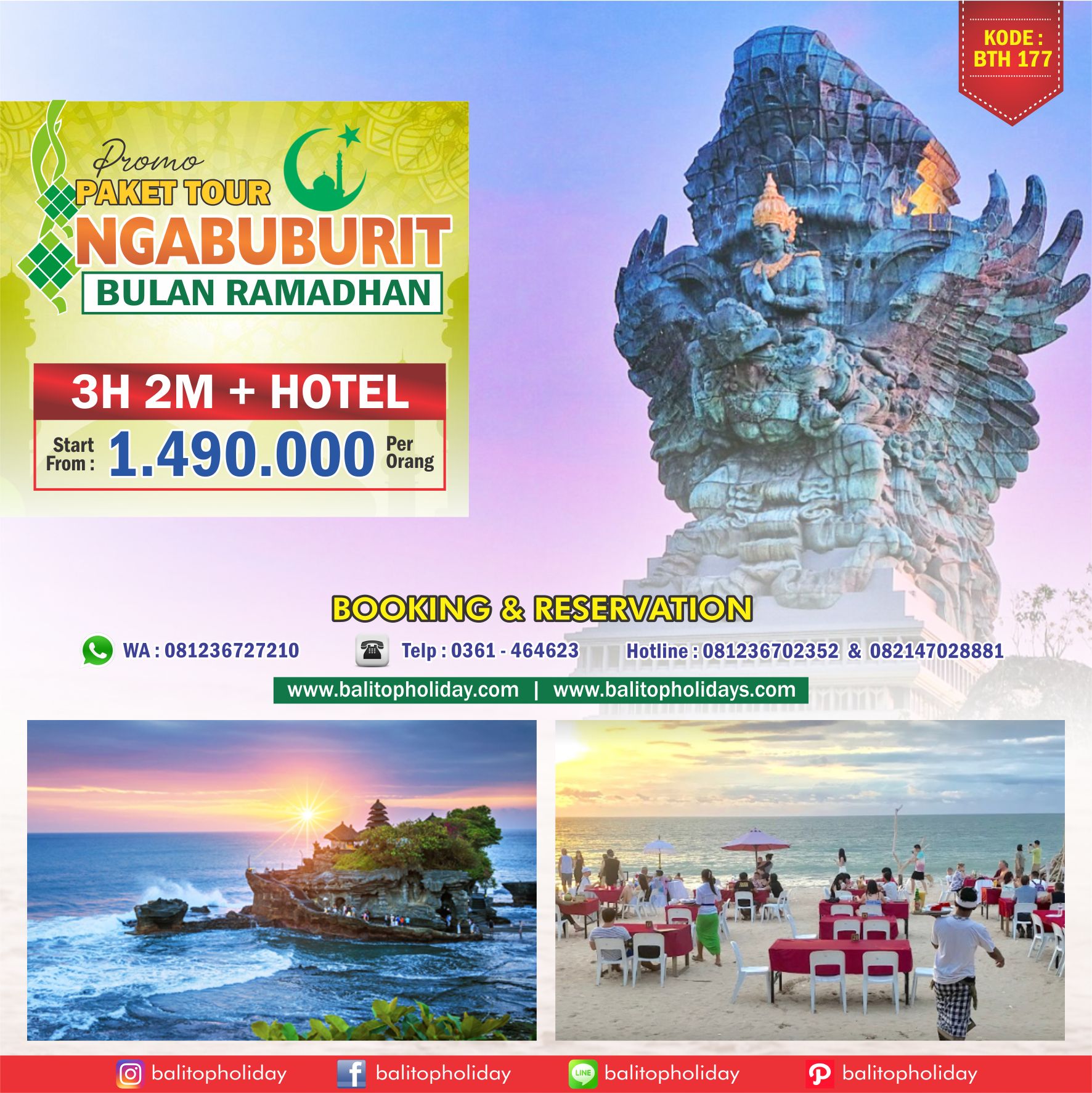 Paket tour Bali Ramadhan / puasa 2019